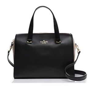 Kate Spade Black and Tan leather Purse Parker Street Collection